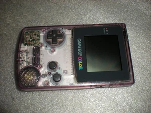 Nintendo Game Boy Color Konsole CGB-001 Atomic Purple Clear OHNE AKKUDECKEL - Bild 1 von 9