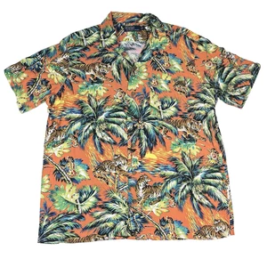 Polo vintage Ralph Lauren Camp camicia uomo L tigre hula lady hawaiana loop aloha - Foto 1 di 13