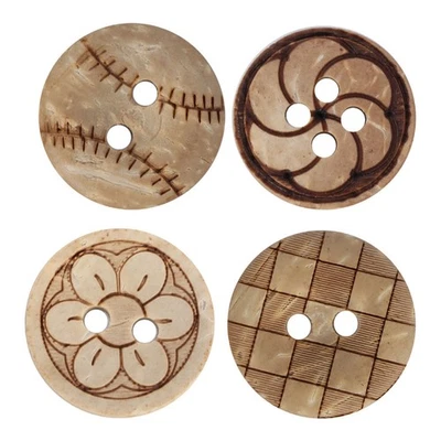 14-15mm 100pcs/bag 4-Holes Round Buttons Sew Tools Accessories Handmade Crafts - Image 1 of 4