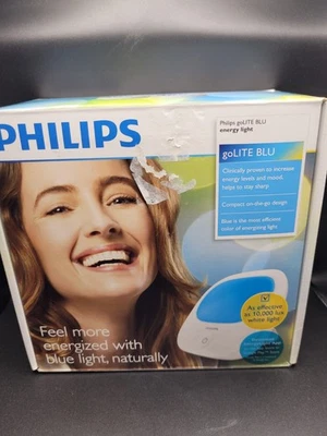 Lámpara de terapia de luz energética Philips GoLite BLU alivio del estado de ánimo HF3422 sin fuente de alimentación Foto 1 de 4