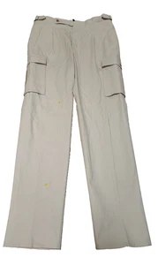 NUEVO SIN ETIQUETAS KITON HOMBRE CARGO ALGODÓN PANTALONES BEIGE TALLA 50 EU 40 US (P56) - Imagen 1 de 7