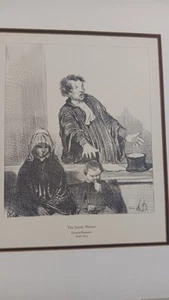 Honore Daumier Charcoal Lithograph "Saintly Woman" Antique Picture PRINT - Imagen 1 de 9