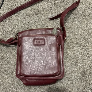 Schultertasche Relic Burgunder Leder mit verstellbarem Riemen Reißverschluss - Bild 1 von 11