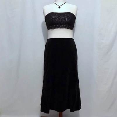 Falda midi de gamuza sintética negra Dressbarn para mujer 8 Foto 1 de 4