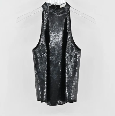 Blusa sin mangas Joie para mujer Lei Lei lentejuelas caviar talla S cuello halter Foto 1 de 4