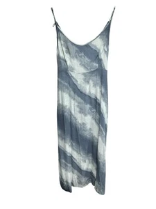 Maxi Vestido Solero Vintage Nina Piccalino Tiedye Azul Años 90 Y2K Correa Espagueti - Imagen 1 de 6