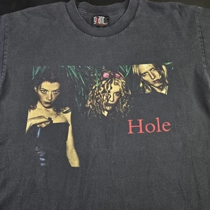 Vintage 1999 Hole Celebrity Skin Tour Band T-shirt, Sz L 21x28", Courtney Love - Picture 1 of 24