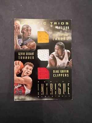 2013-14 Panini Intrigue Kobe Bryant Patch /199 Triple Kevin Durant - MVP HOF - Image 1 of 4