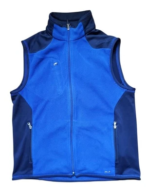 Chaleco polar para hombre Ralph Lauren RLX azul bolsillos con cremallera completa grande Foto 1 de 4