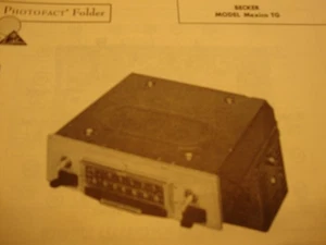 Original Sams Photofact Manual BECKER MEXICO TG (602) - Picture 1 of 1