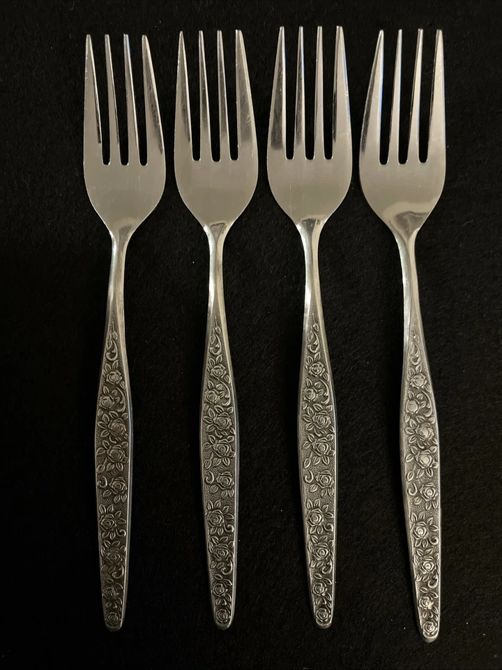 Juego de cuatro tenedores de ensalada/desierto Mid-Century SEARS & WARNER True Stainless Sew2 Foto 1 de 4