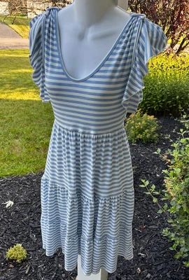 Vestido para mujer Max Studio XS-M Babydoll manga con volantes en capas calado nuevo sin etiquetas +🎁 Foto 1 de 4