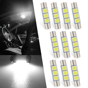 10 PCS T6 Car Reading Light 28mm 5050 3SMD 300LM 6000-6500K Smart IC Driven I... - Picture 1 of 6