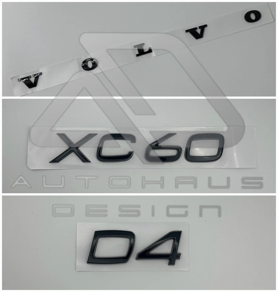 Insignia trasera negra brillante letras Ford Volvo XC60 D4 - Imagen 1 de 1