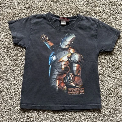 Camiseta Y2k Iron Man Marvel Película Promo Niños Jóvenes 6-7 Foto 1 de 4
