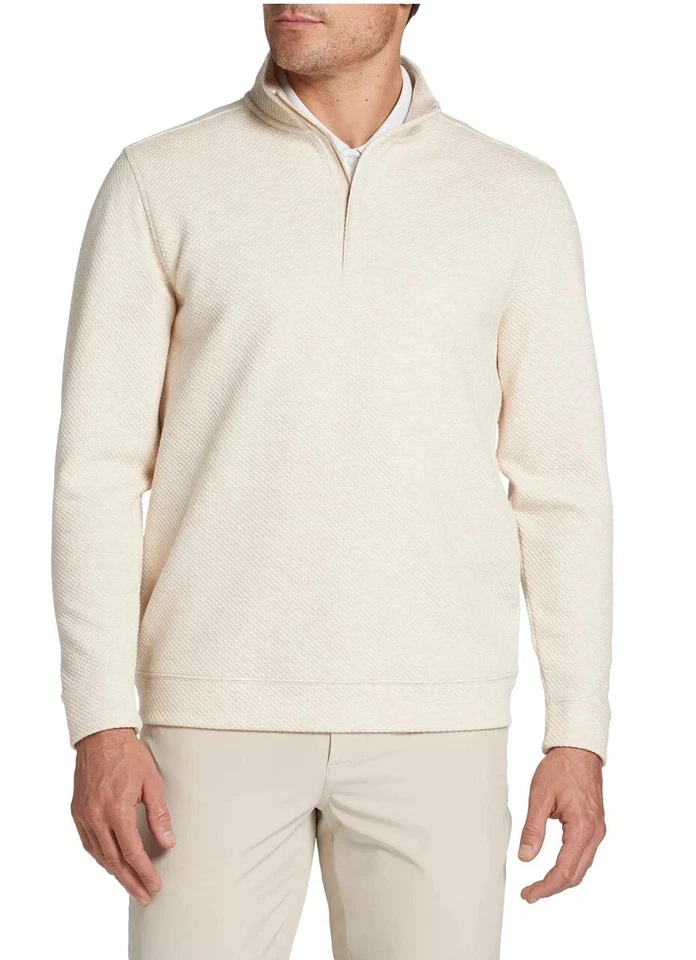 Пуловер для гольфа мужской Walter Hagen Clubhouse средний вес 1/4 на молнии XXL легкий желтовато-коричневый хаки - Изображение 1 из 2