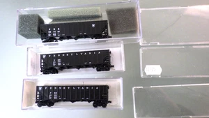 3 N-Life-Like 3-Bay Hopper Car in Box LOT w/ Kadee MTL's * PRR Pennsylvania - Picture 1 of 7