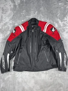 Joe Rocket Jacket Mens Medium Honda Racing Red Black Motorcycle Moto Riding Pad - Foto 1 di 11