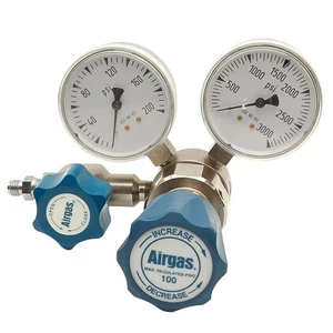 Airgas Y11-N145DHF Two Stage Pressure Regulator, 1/2" FNPT Connection, 5 Ports - Picture 1 of 6