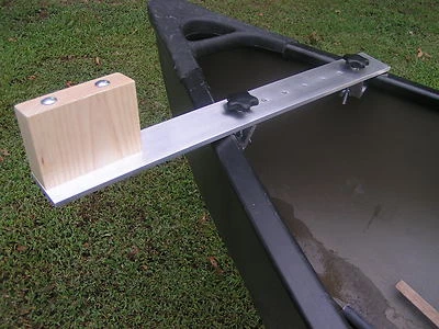 Canoe trolling motor mount - Aluminum / Ash