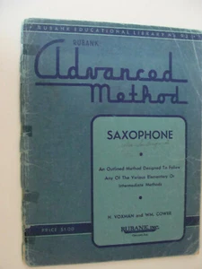 Saxofón Advanced Method Rubank No. 93 vintage 1950 H Voxman & Wm Gower - Imagen 1 de 1