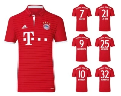 Trikot Kinder Adidas FC Bayern 2016-2017 Home I Heim FCB + Spielernummer - Bild 1 von 4