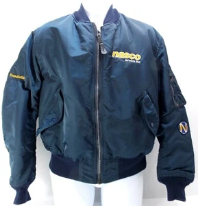 NASCO MUSIC PRODUCTION TEAM ALPHA INDUSTRIES USAF BOMBER JACKET XL MA1 VTG 1990s - Bild 1 von 12