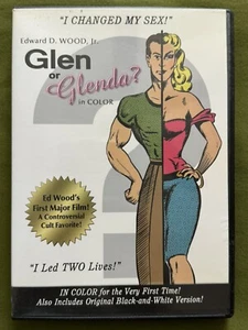 Glen Or Glenda? Colorized + Black & White DVD Ed Wood Jr Bella Lugosi 1953 Good - Foto 1 di 3