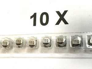 100uF, 35V, 20%, 85°, 100μF, SMD, Samwha, SC1V107M6L07KVR, 6,3x7,7mm, 10 unidades - Imagen 1 de 4