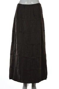 Ohm Skirt Size S Taupe Brown Metallic Peasant A-Line Maxi Rayon Casual - Picture 1 of 5