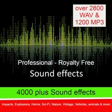 Professional Royalty Free Sound Effects Mega Pack - 4,000+ sound studio