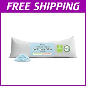 Cool+ Adjustable Cooling Body Pillow 18x52 - Breathable Sleep for Side Sleepers - Picture 1 of 11