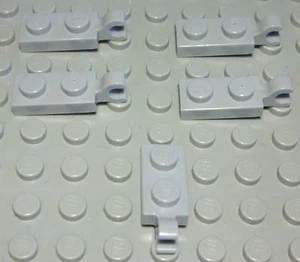 Lego Platte mit Clip 1x2 new Grau 5 Stück - Picture 1 of 1