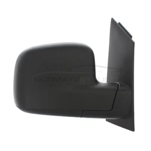 VW Caddy Van Mk3 2004-2021 Door Wing Mirror Manual Black Drivers Side Right Hand - Picture 1 of 24