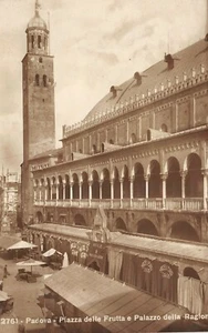 A7328) PADOVA PIAZZA DELLA FRUTTA E PALAZZO REGIONE REALE MACELLERIA ZAGO VG - Picture 1 of 2