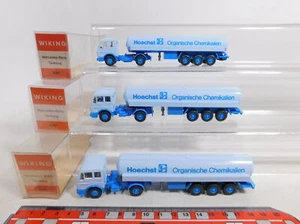 CV356-0,5 #3x wiking H0 1:87 825 Camion Cisterna Mercedes-benz MB Massimo Mint - Foto 1 di 3