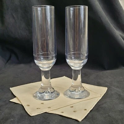 2 件套透明聚碳酸酯 6.5 盎司 达芬奇香槟长笛海洋-航海 — 第 1/4 张图片