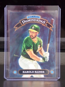 1992 DONRUSS DIAMOND KINGS HAROLD BAINES #DK-14 BASEBALL CARD OAKLAND HOF NM+ - Picture 1 of 2