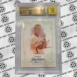 Nick Saban Signed 2013 Topps Allen & Ginter #244 Beckett Auto 10 Card 9.5 Graded - Picture 1 of 2