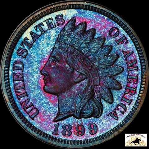 1899 Indian Cent PCGS PR 66 BN Toned Cover