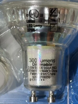 Philips Indoor Flood Light GU10 Dimmable 35W Replacement 3.5W LED 6 Pack - Used - Image 1 of 2