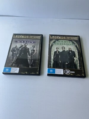 The Matrix Reloaded & The Matrix DVDs  Movie Keanu Reeves Sci-fi R4 - Image 1 of 4