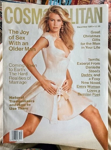 1989 December Cosmopolitan Magazine CLAUDIA SCHIFFER - Image 1 of 2