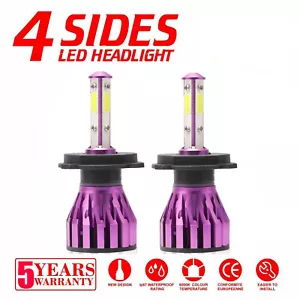 2X For Kia Rio 2001-2015 H4 9003 128000LM Car LED Headlight Bulbs Hi/Low 6000K - Picture 1 of 12