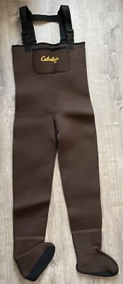 Vintage Cabela's Roaring Fork Neoprene Felt Boot Chest Waders Men's Small Brown - Image 1 of 4