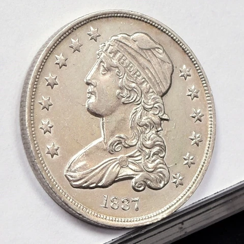1837 Bust Quarter - Ch AU Details, Harsh Clean (47416-L) Cover