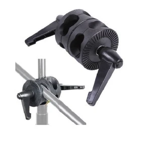 Dual Head Angle Grip Clamp for Photo Studio Video Light Stand Boom Reflector Arm - Picture 1 of 5