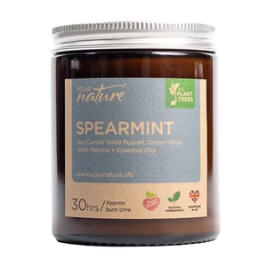 Natural & Non-Toxic - Vegan Wax - Spearmint Candle - Pure Essential Oils - 140g - Picture 1 of 5