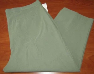 NEW LAURA SCOTT PLUS SIZE WOMENS SEA SPRAY MILLENNIUM CROP PANTS SZ 1X 2X 3X - Picture 1 of 3