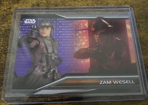 2021 Topps Star Wars Bounty Hunters #B3-1 Lev 3 Zam Wesell Purple Parallel 07/35 - Picture 1 of 2
